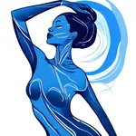 blue body paint image